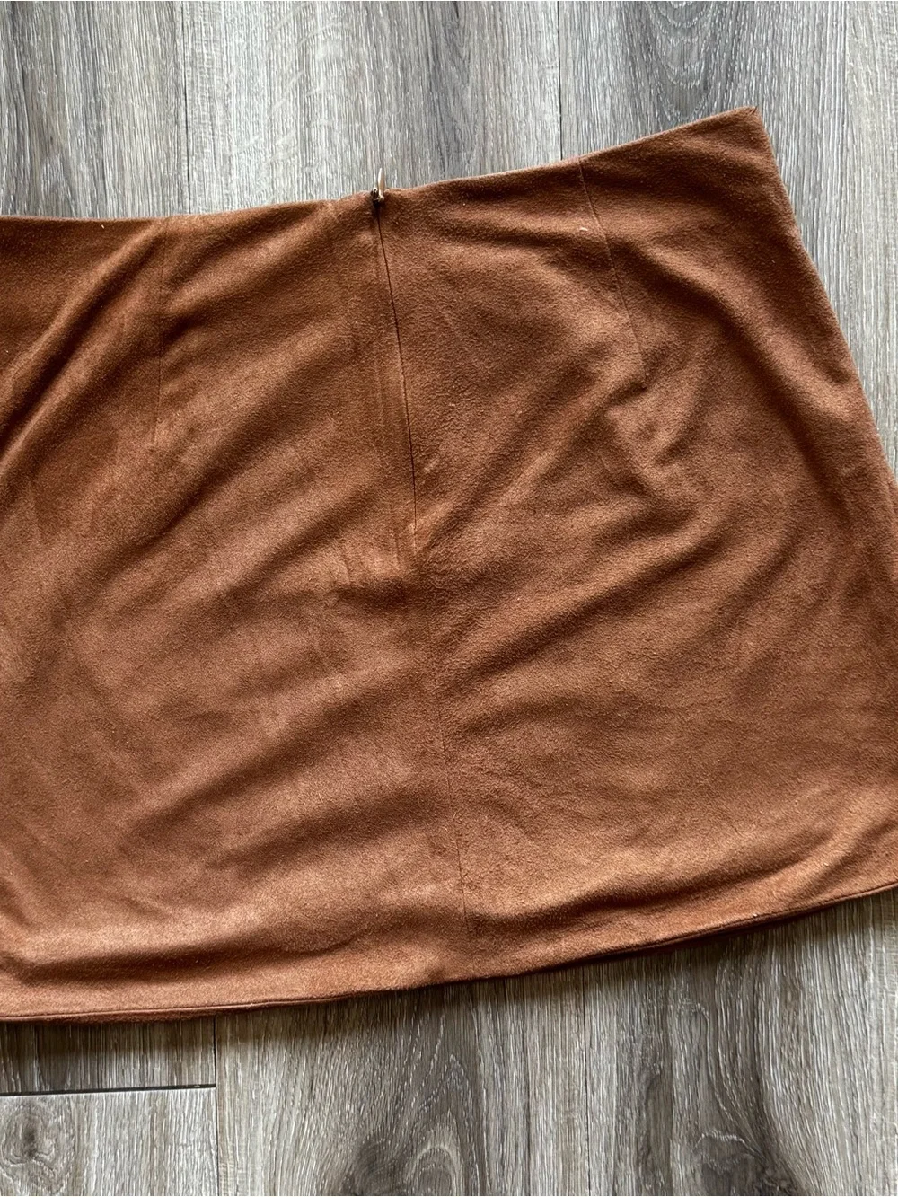 Forever 21 Rust Brown Suede-Look Mini Skirt